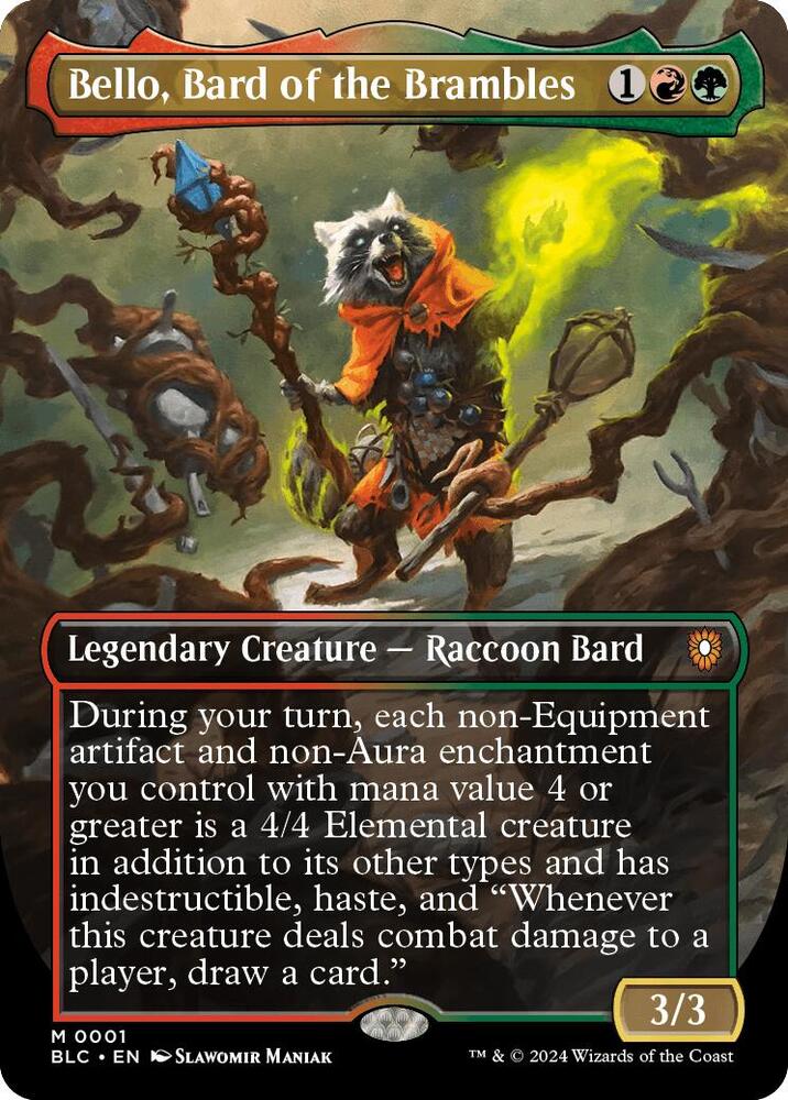 Bello, Bard of the Brambles (Borderless) (1) [Bloomburrow Commander]