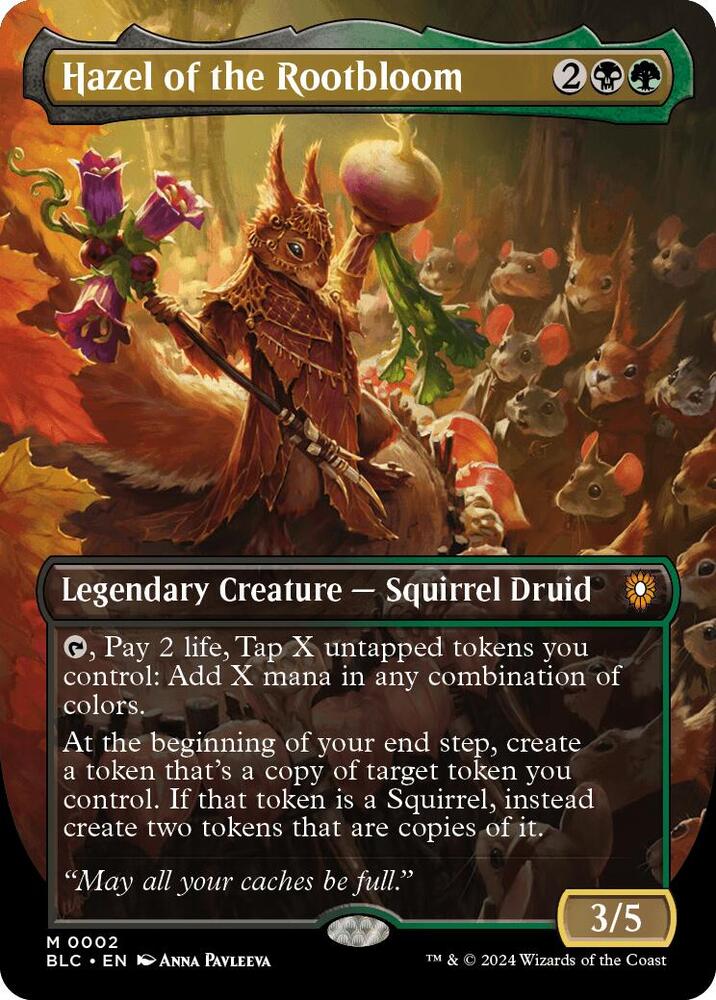 Hazel of the Rootbloom (Borderless) (2) [Bloomburrow Commander]