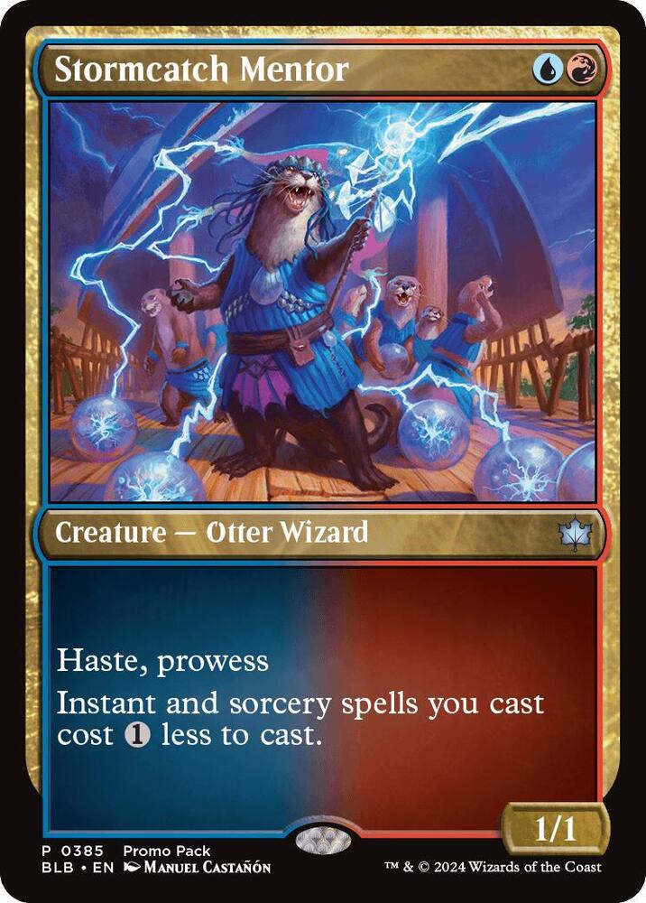Stormcatch Mentor (385) [Bloomburrow Promos]