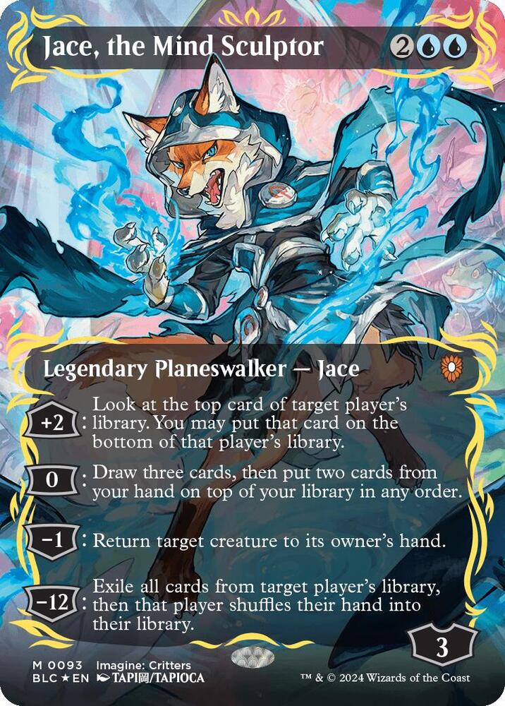 Jace, the Mind Sculptor (Borderless) (Raised Foil) (93) [Bloomburrow Commander]