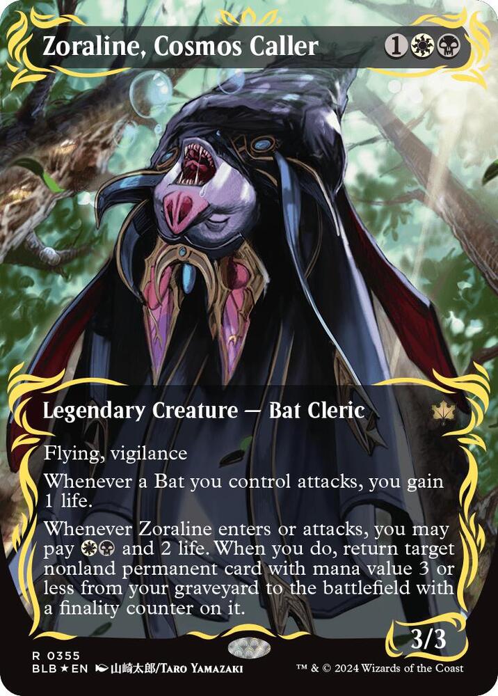 Zoraline, Cosmos Caller (Borderless) (Raised Foil) (355) [Bloomburrow]