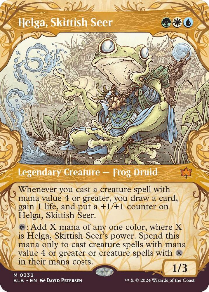 Helga, Skittish Seer (Showcase) (332) [Bloomburrow]