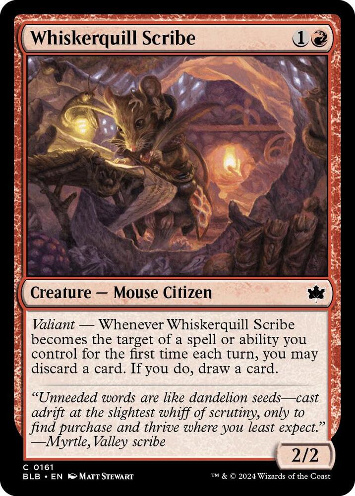 Whiskerquill Scribe (161) [Bloomburrow]