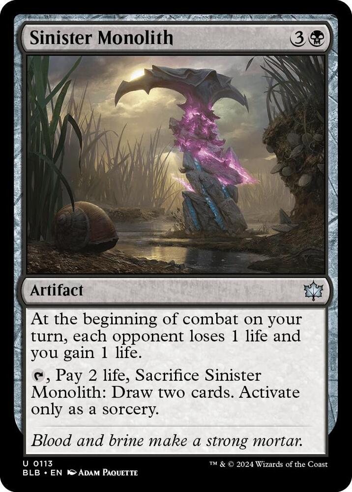 Sinister Monolith (113) [Bloomburrow]