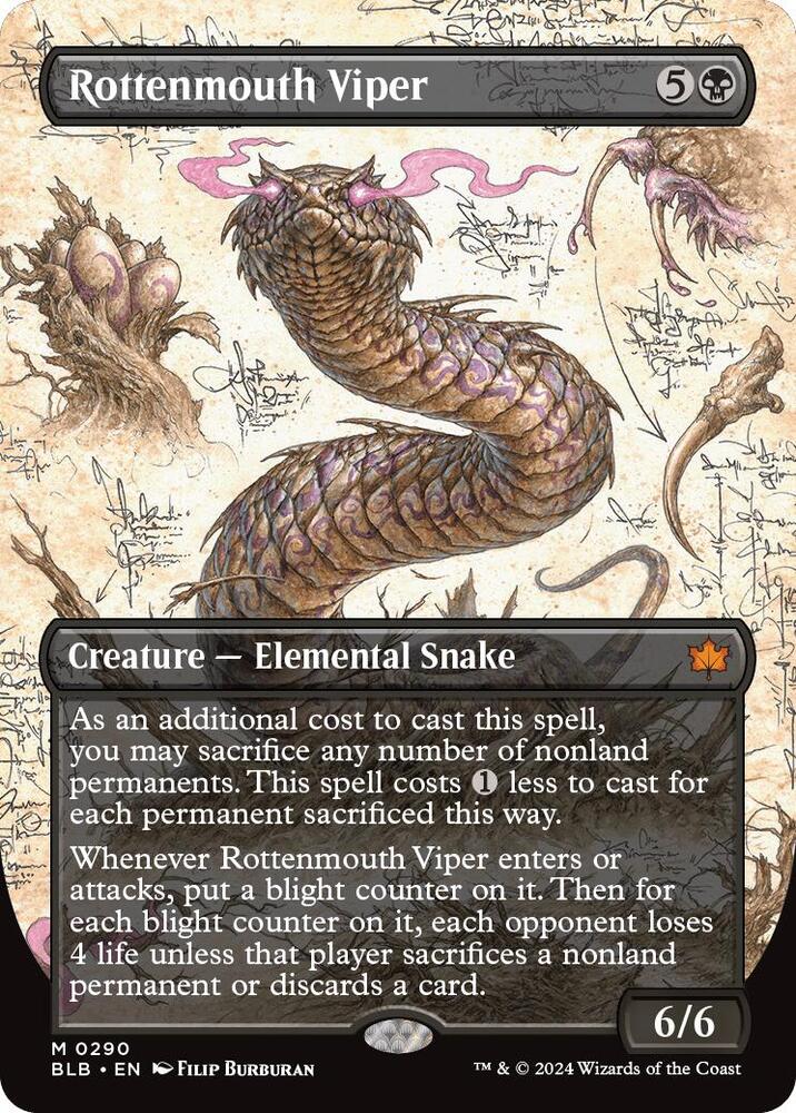 Rottenmouth Viper (Borderless) (290) [Bloomburrow]