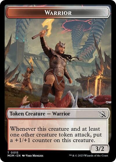 Warrior // Phyrexian Hydra (0012) Double-Sided Token (15 // 12) [March of the Machine]