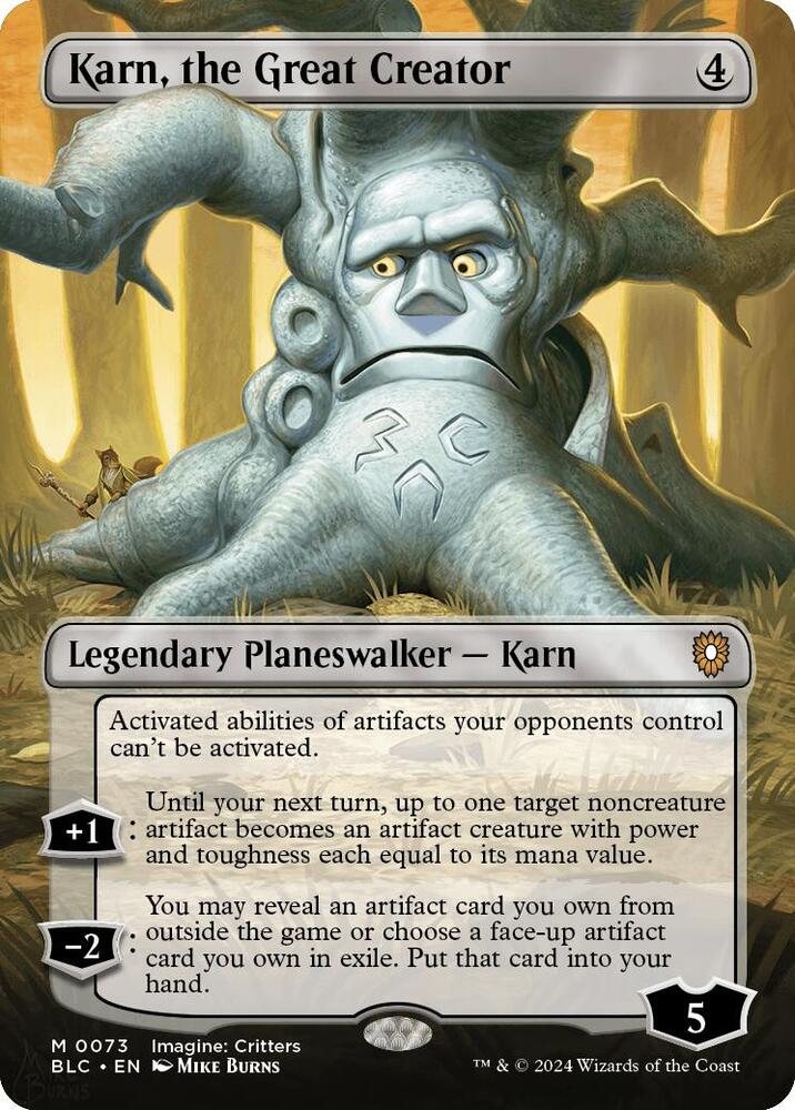 Karn, the Great Creator (Borderless) (73) [Bloomburrow Commander]