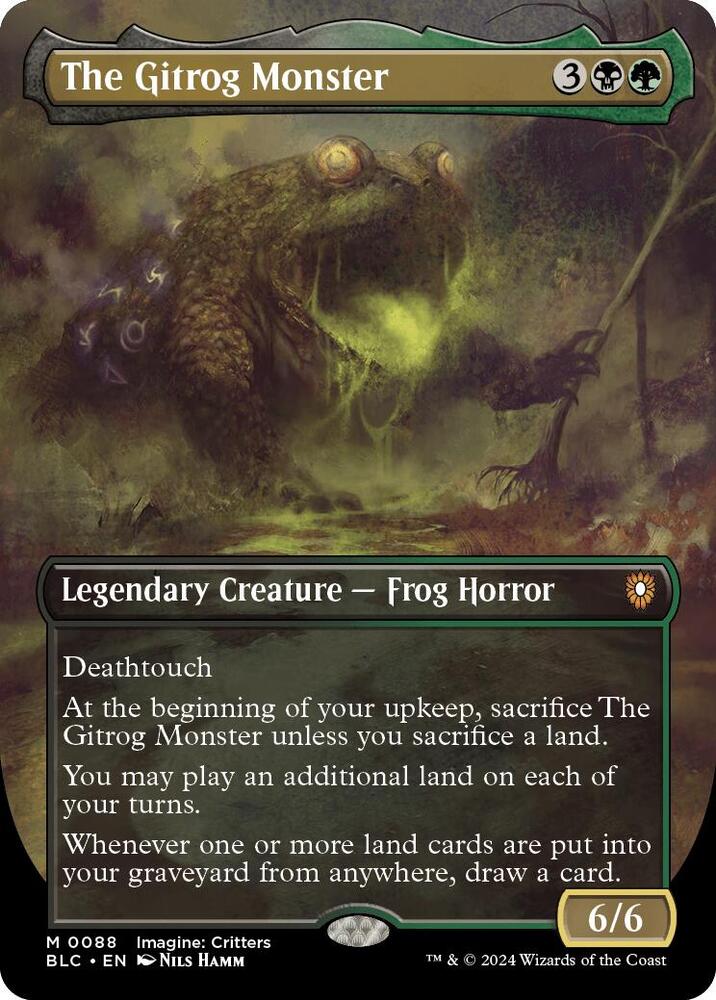 The Gitrog Monster (Borderless) (88) [Bloomburrow Commander]