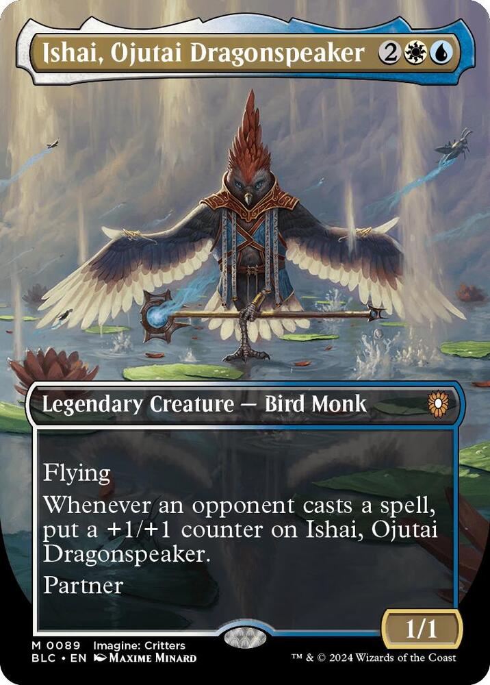 Ishai, Ojutai Dragonspeaker (Borderless) (89) [Bloomburrow Commander]
