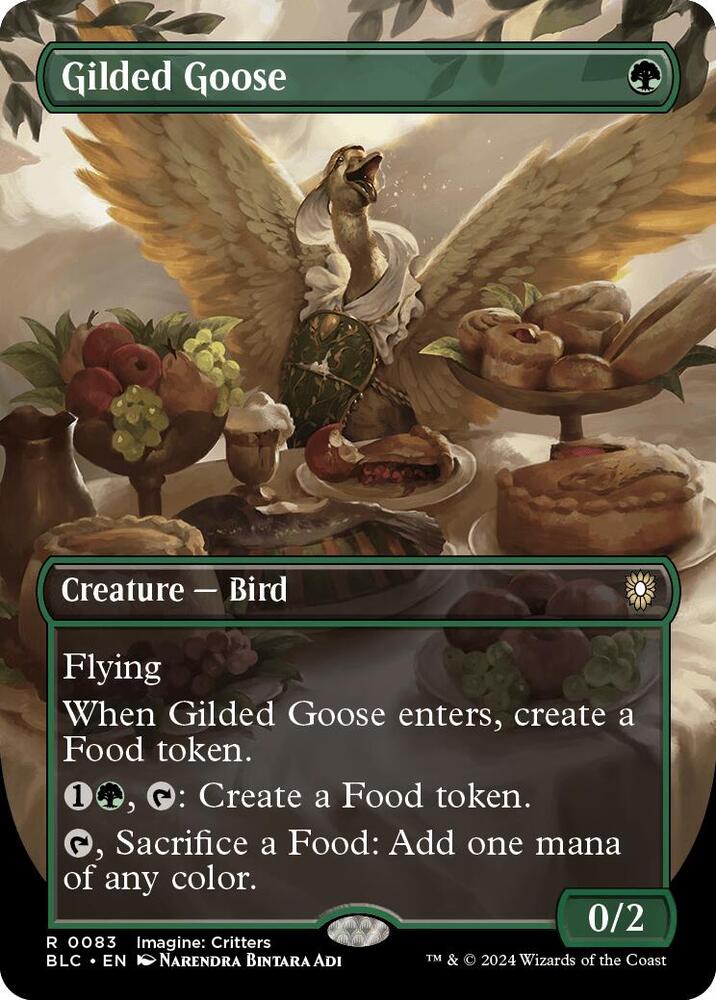 Gilded Goose (Borderless) (83) [Bloomburrow Commander]