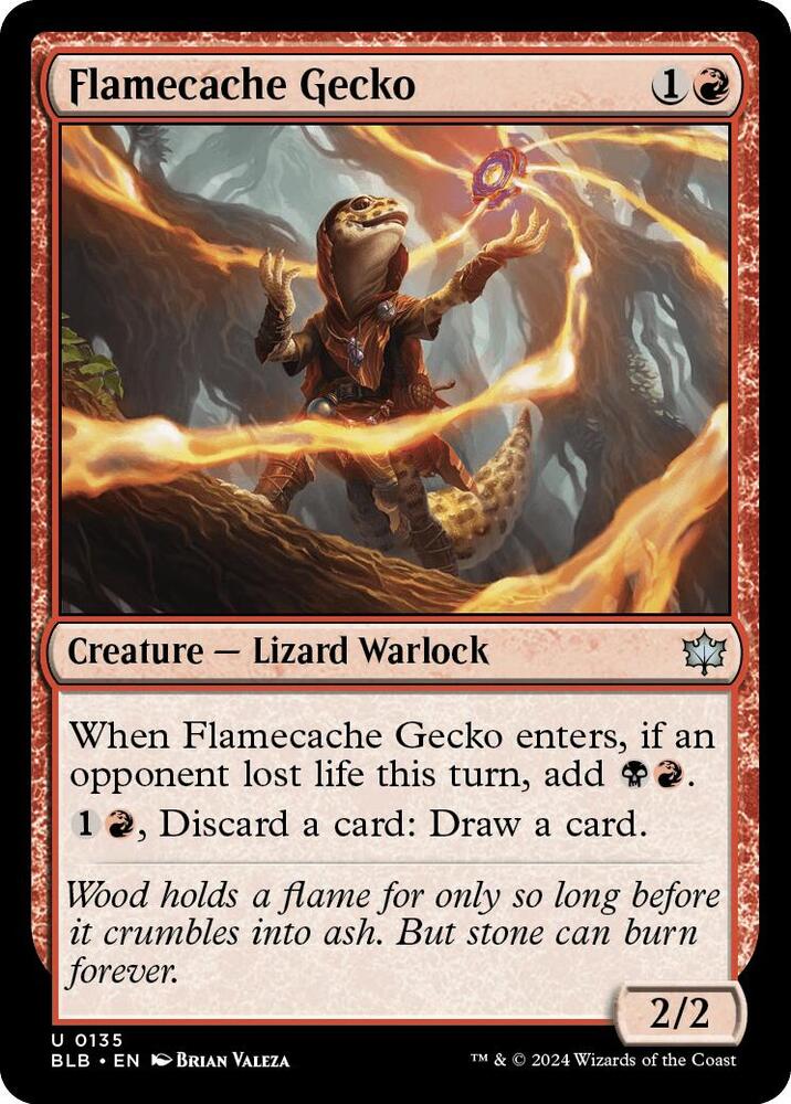 Flamecache Gecko (135) [Bloomburrow]