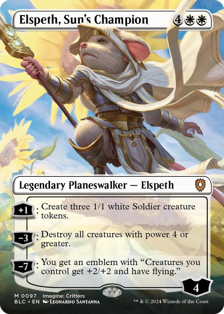 Elspeth, Sun's Champion (Borderless) (97) [Bloomburrow Commander]