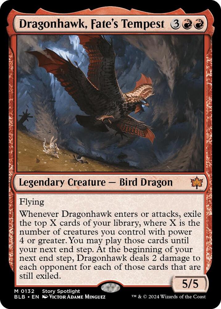 Dragonhawk, Fate's Tempest (132) [Bloomburrow]