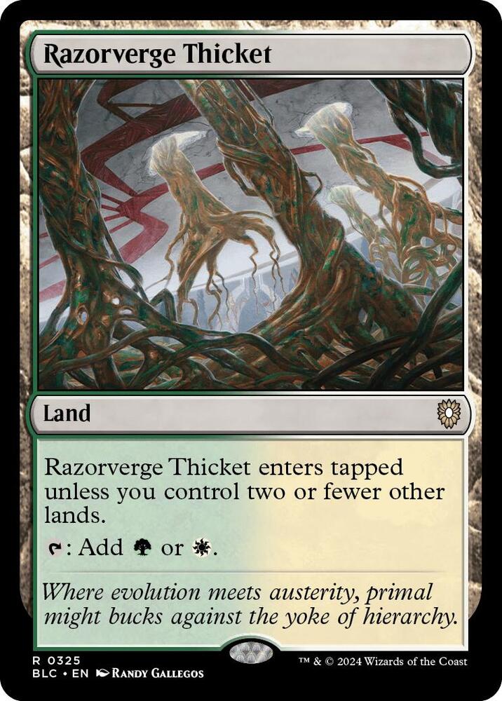 Razorverge Thicket (325) [Bloomburrow Commander]