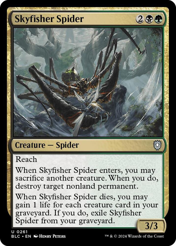 Skyfisher Spider (261) [Bloomburrow Commander]
