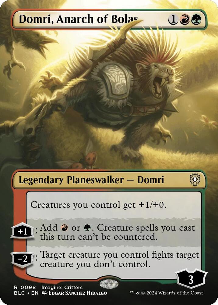 Domri, Anarch of Bolas (Borderless) (98) [Bloomburrow Commander]