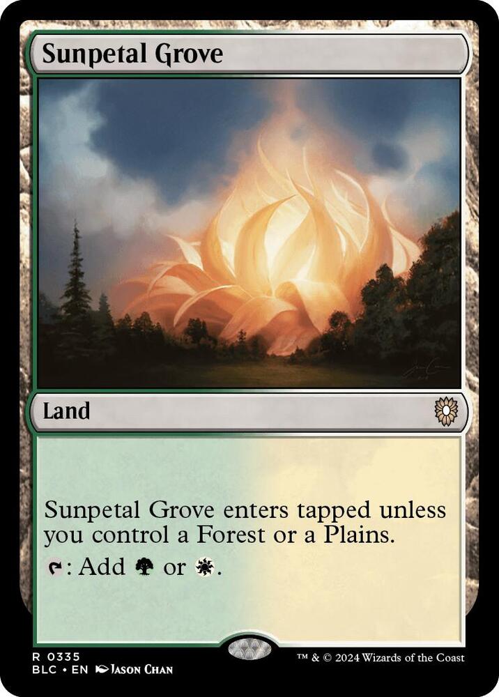 Sunpetal Grove (335) [Bloomburrow Commander]