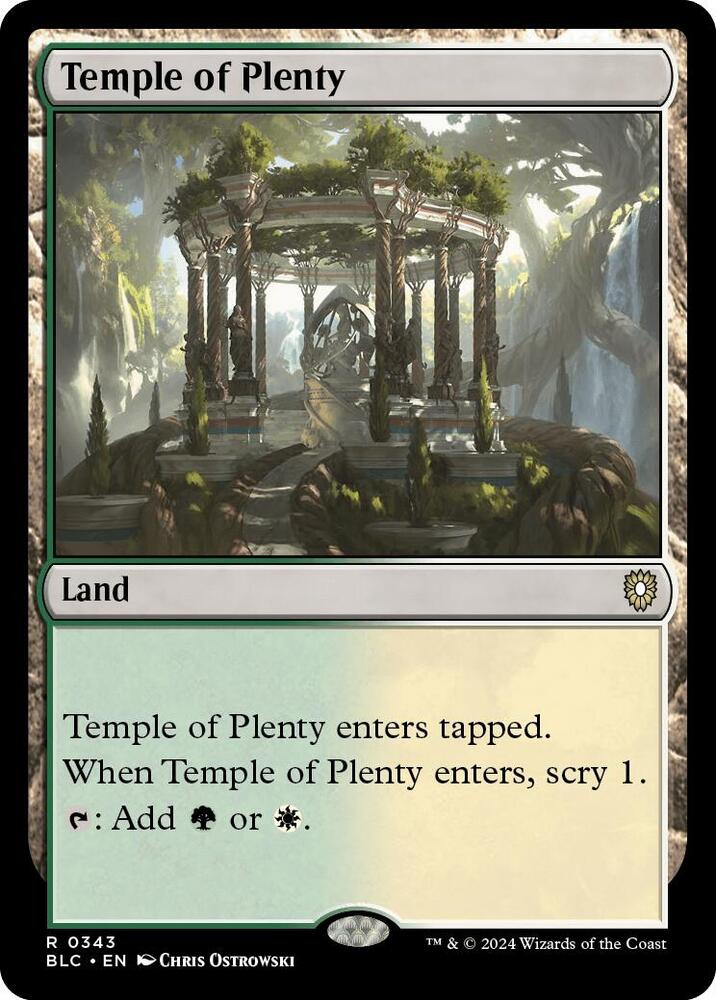 Temple of Plenty (343) [Bloomburrow Commander]