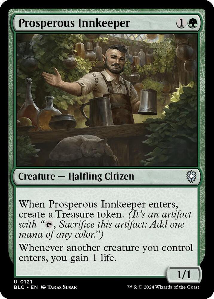 Prosperous Innkeeper (121) [Bloomburrow Commander]