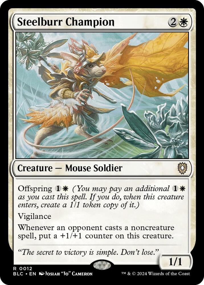 Steelburr Champion (12) [Bloomburrow Commander]