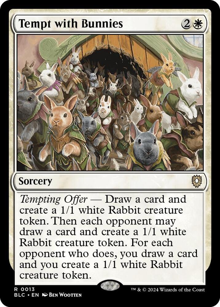 Tempt with Bunnies (13) [Bloomburrow Commander]