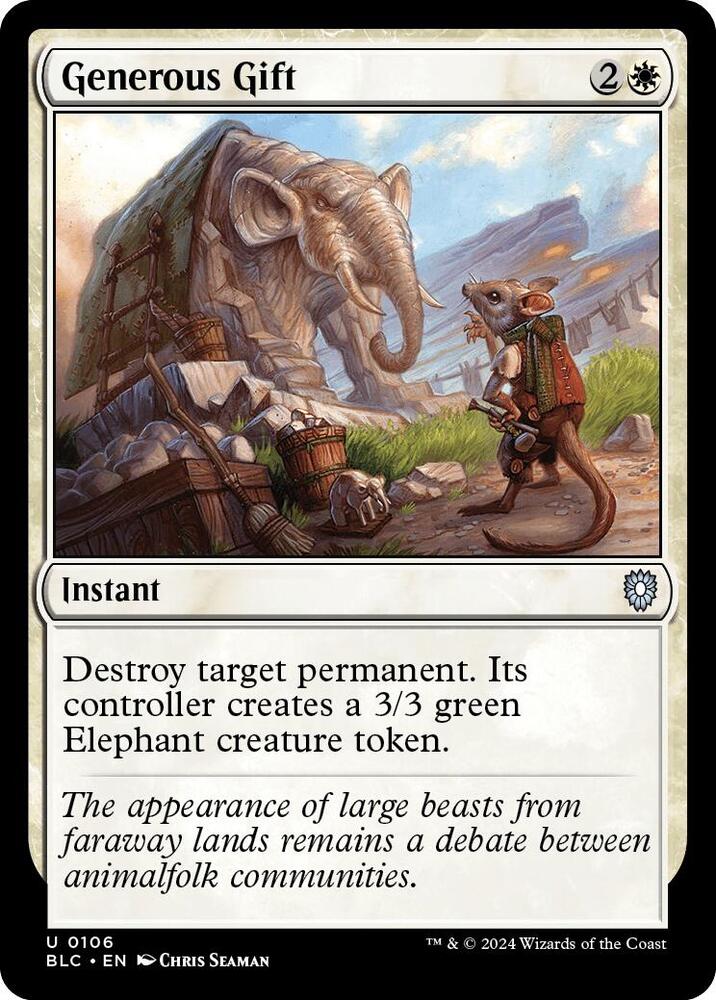Generous Gift (106) [Bloomburrow Commander]