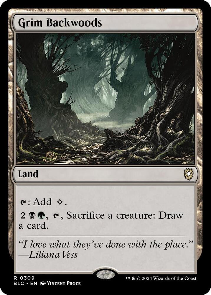 Grim Backwoods (309) [Bloomburrow Commander]
