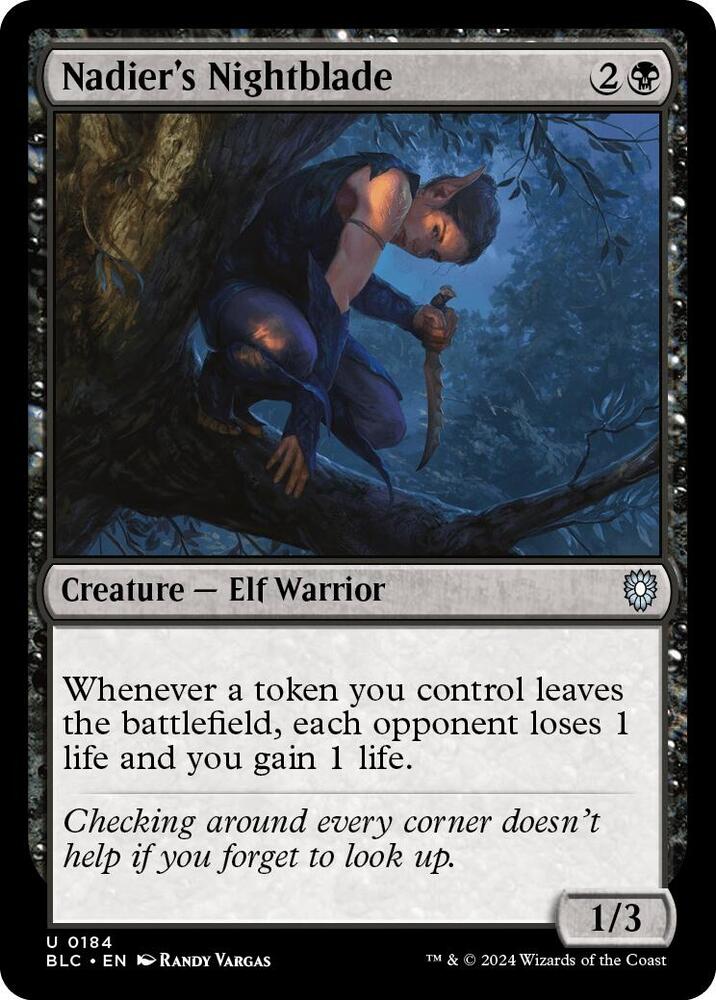 Nadier's Nightblade (184) [Bloomburrow Commander]