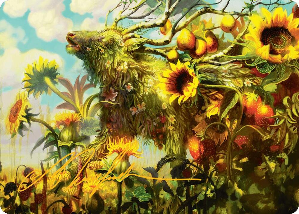 Beza, the Bounding Spring Art Card (Gold-Stamped Signature) (1) [Bloomburrow Art Series]