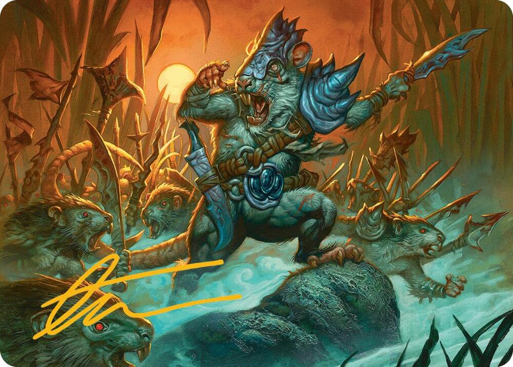 Persistent Marshstalker Art Card (Gold-Stamped Signature) (14) [Bloomburrow Art Series]
