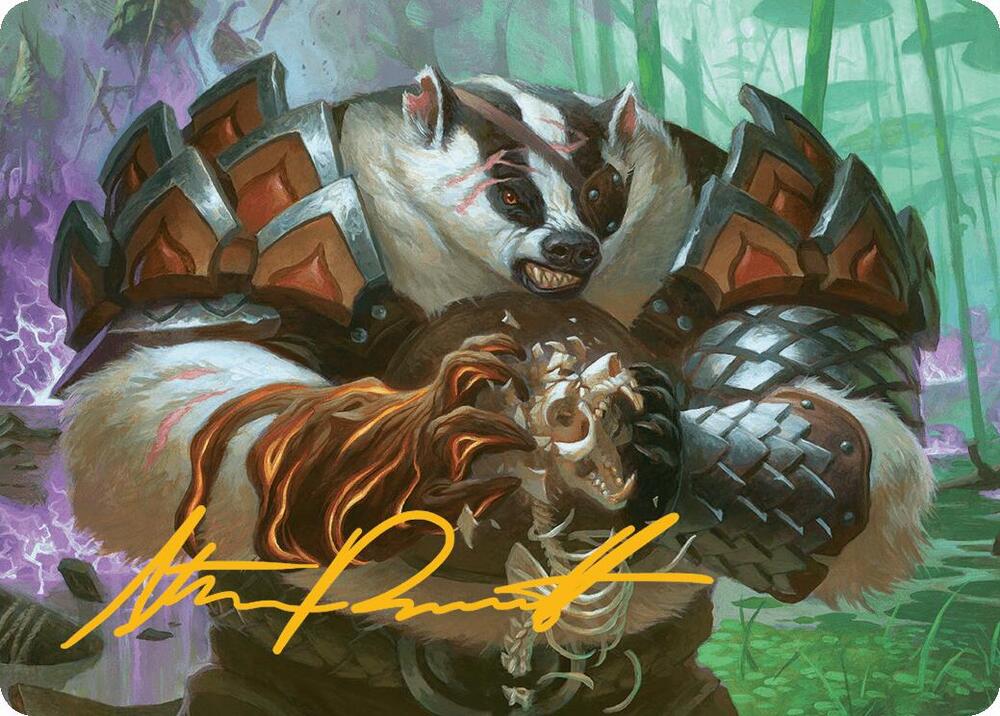 Hugs, Grisly Guardian Art Card (Gold-Stamped Signature) (27) [Bloomburrow Art Series]