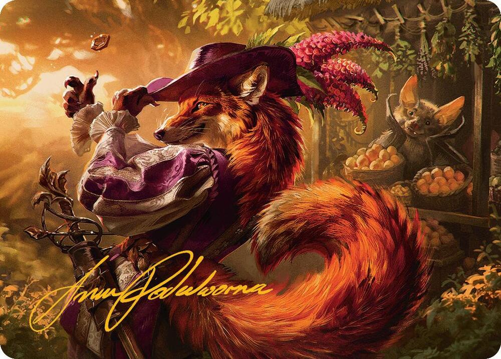 Mr. Foxglove Art Card (Gold-Stamped Signature) (31) [Bloomburrow Art Series]