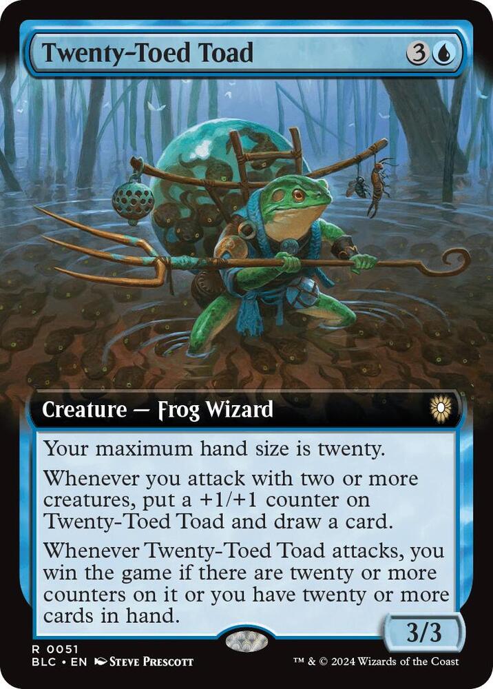 Twenty-Toed Toad (Extended Art) (51) [Bloomburrow Commander]