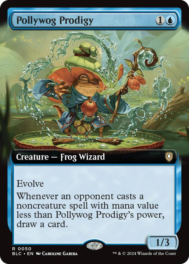 Pollywog Prodigy (Extended Art) (50) [Bloomburrow Commander]