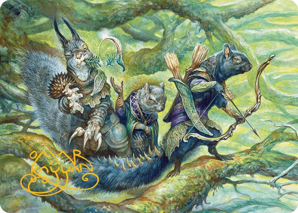 The Odd Acorn Gang Art Card (Gold-Stamped Signature) (32) [Bloomburrow Art Series]