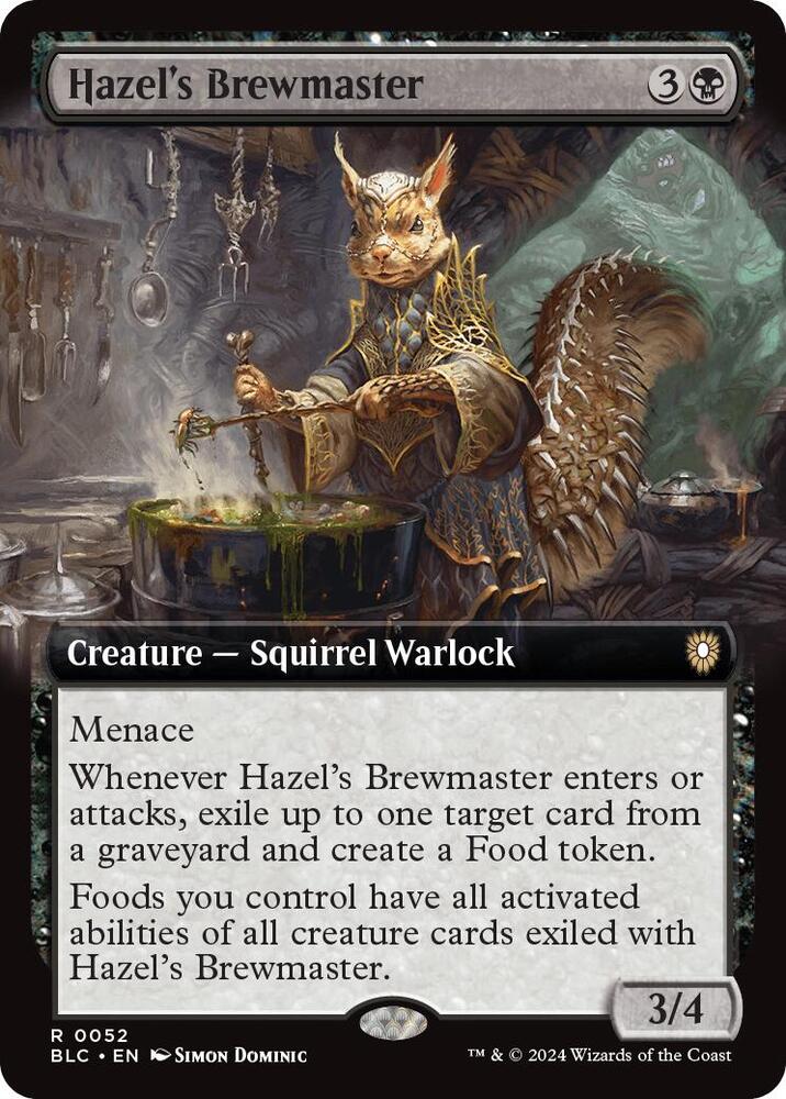 Hazel's Brewmaster (Extended Art) (52) [Bloomburrow Commander]