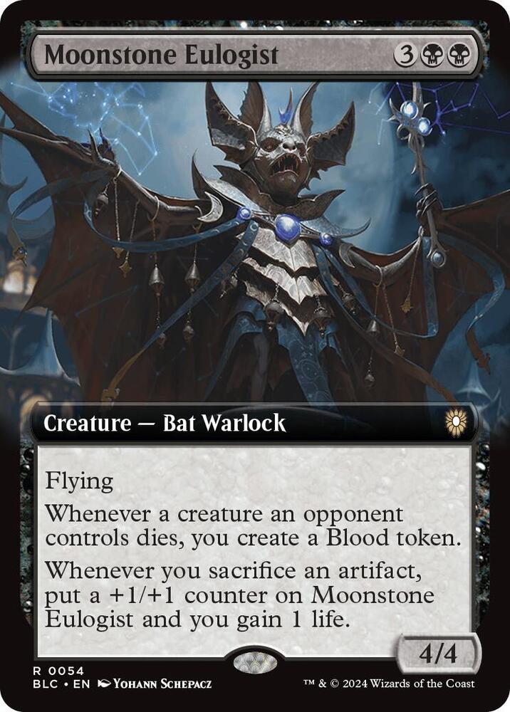 Moonstone Eulogist (Extended Art) (54) [Bloomburrow Commander]