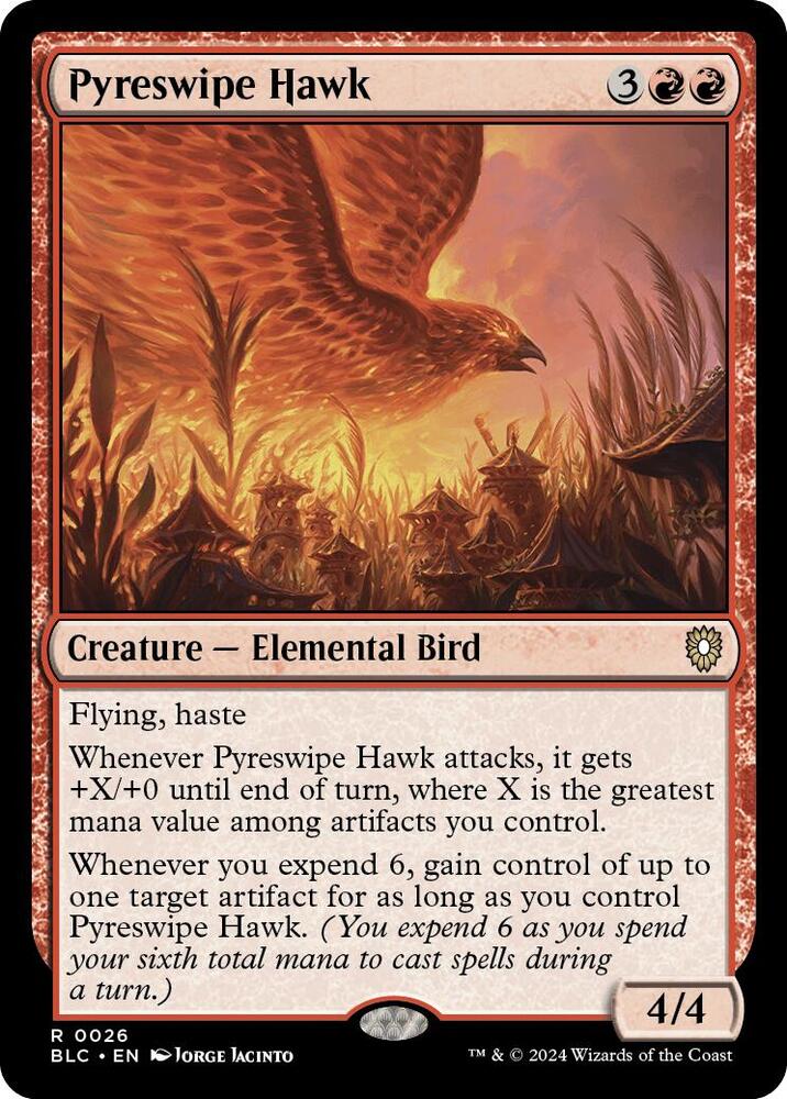 Pyreswipe Hawk (26) [Bloomburrow Commander]