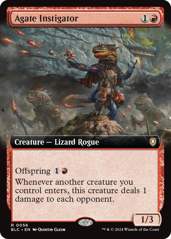 Agate Instigator (Extended Art) (56) [Bloomburrow Commander]