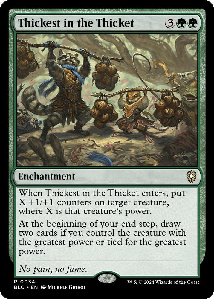 Thickest in the Thicket (34) [Bloomburrow Commander]
