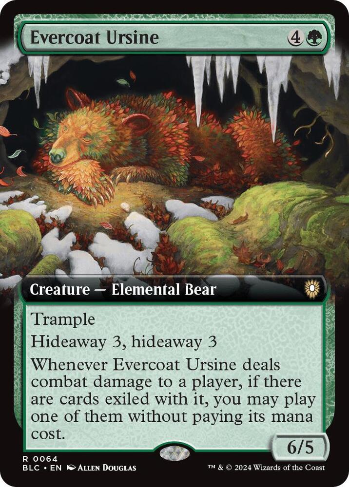 Evercoat Ursine (Extended Art) (64) [Bloomburrow Commander]
