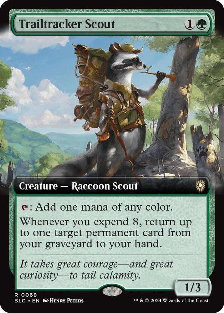 Trailtracker Scout (Extended Art) (68) [Bloomburrow Commander]