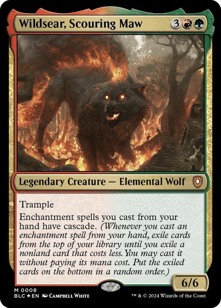 Wildsear, Scouring Maw (8) [Bloomburrow Commander]