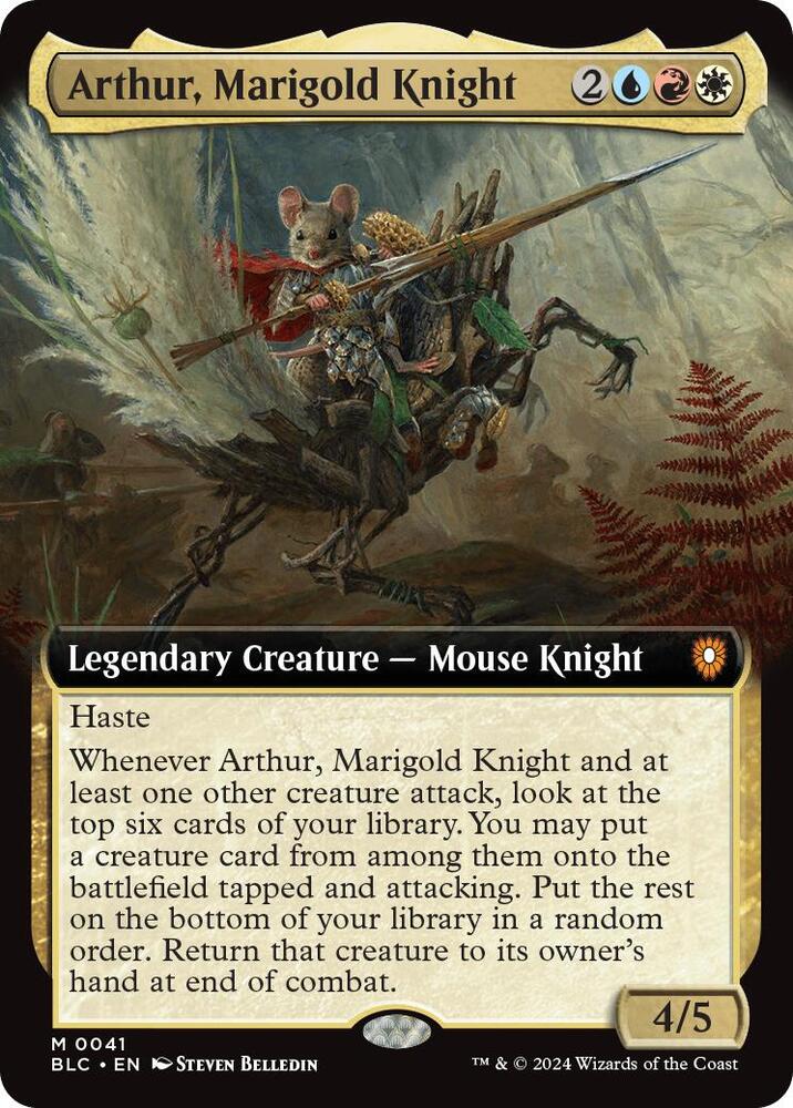 Arthur, Marigold Knight (Extended Art) (41) [Bloomburrow Commander]