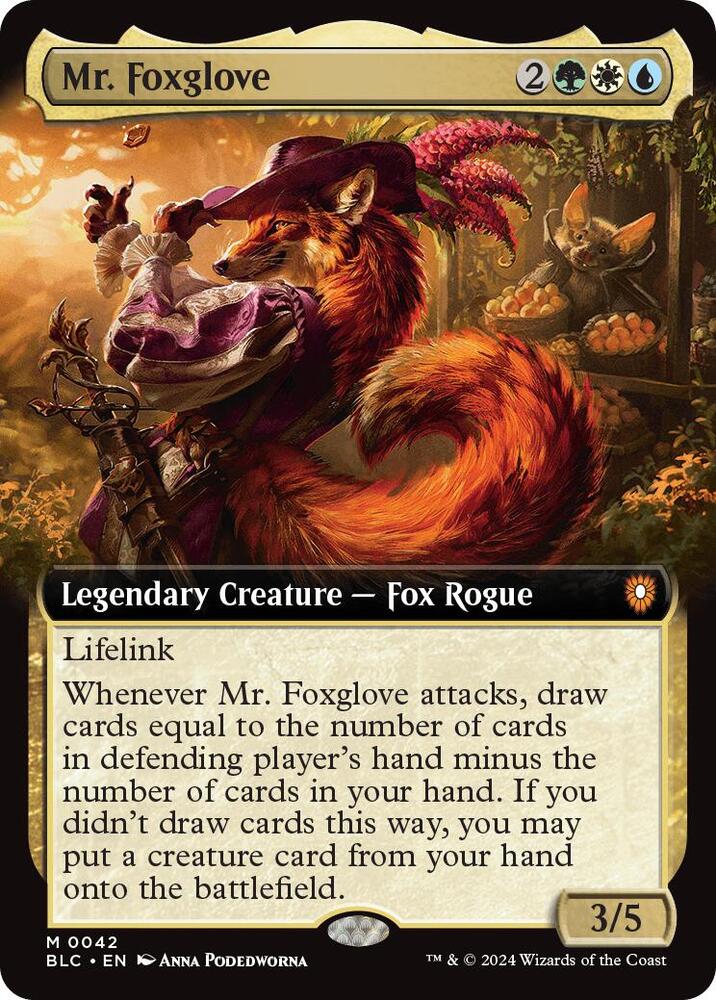 Mr. Foxglove (Extended Art) (42) [Bloomburrow Commander]