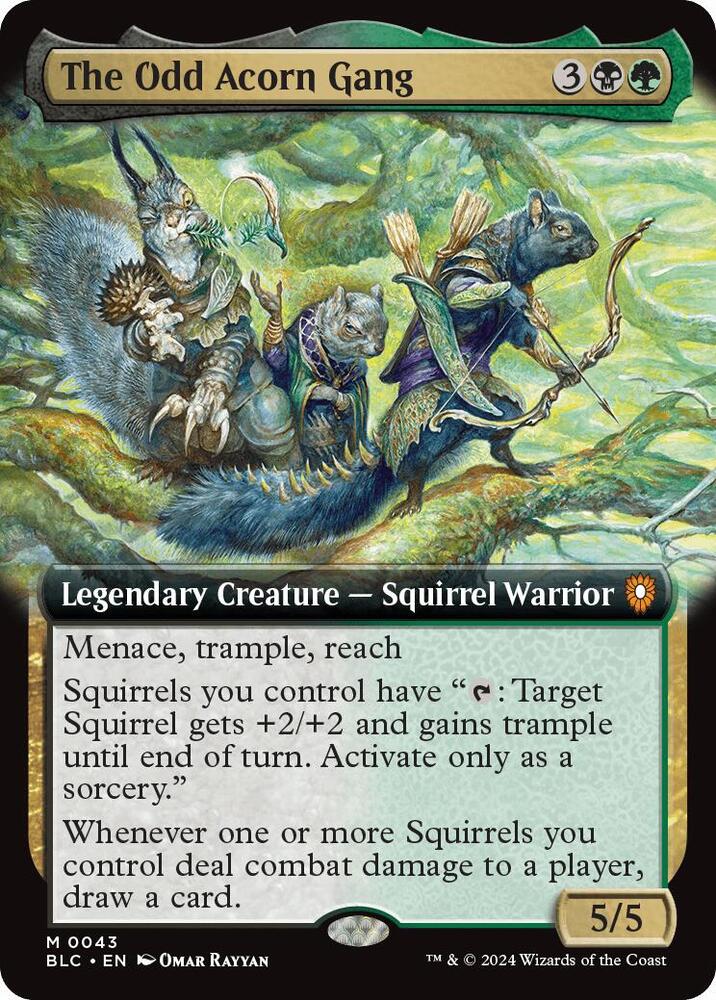 The Odd Acorn Gang (Extended Art) (43) [Bloomburrow Commander]