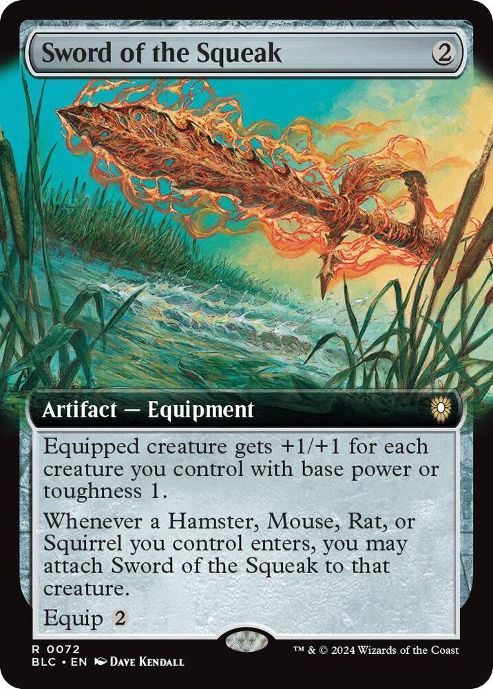 Sword of the Squeak (Extended Art) (72) [Bloomburrow Commander]