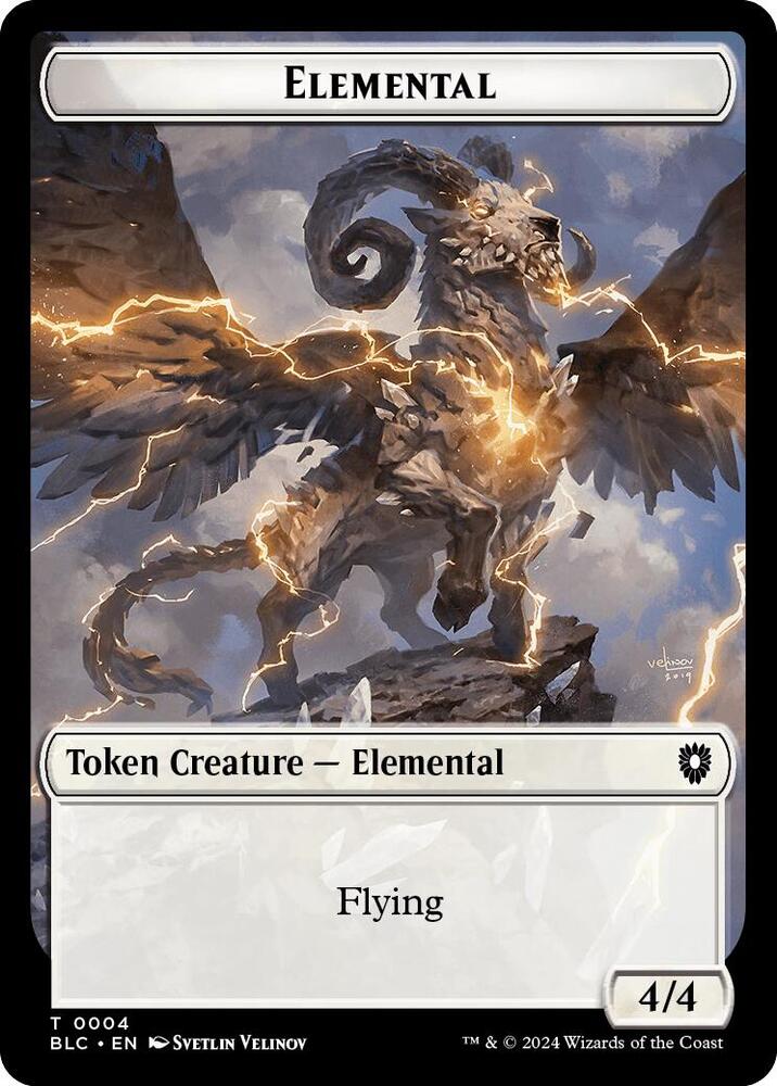Elemental // Cat Double-Sided Token (4 // 26) [Bloomburrow Commander]