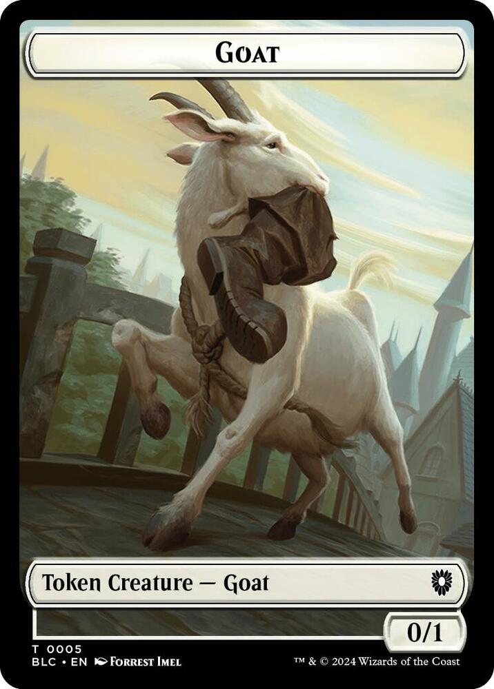 Goat // Wolf (0032) Double-Sided Token (5 // 32) [Bloomburrow Commander]
