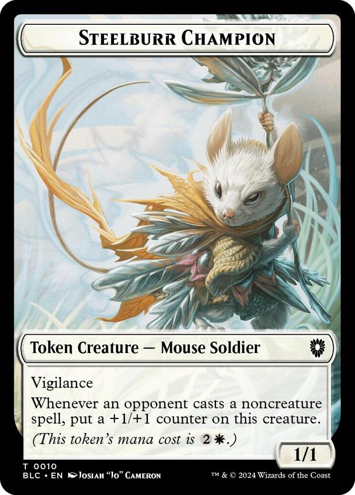 Steelburr Champion // Squid Double-Sided Token (10 // 17) [Bloomburrow Commander]